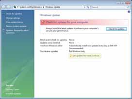 up-to-date security Windows Update If a hacker finds a way to bypass the security features built into Windows Vista, Microsoft creates a high-priority Windows update to fix the problem.