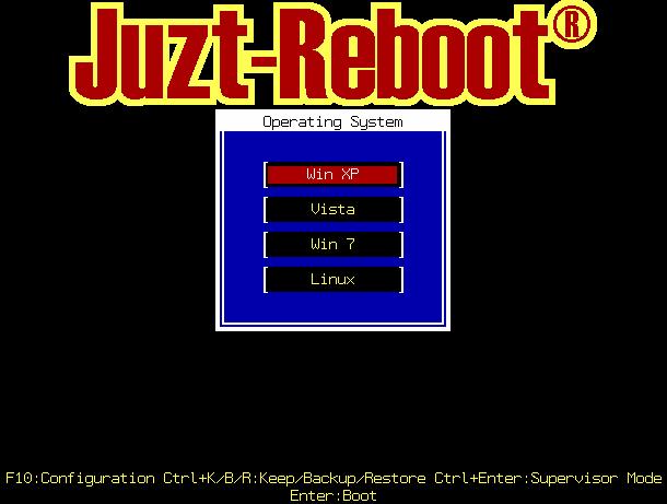 For each Backup Restore Boot Partition: After completing installing an operating system, perform Backup (press b+b at Juzt-Reboot Startup screen) to create a Backup copy.