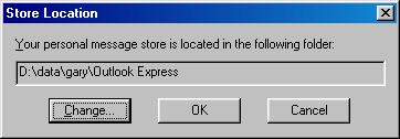 S3. Changing Outlook Express & Windows Mail store location If the PC is used to store the emails of several users, then for each user, the steps described further below will have to be performed for