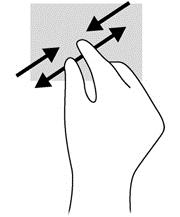 Zoom out by placing two fingers apart on the TouchPad zone and then moving your fingers together.