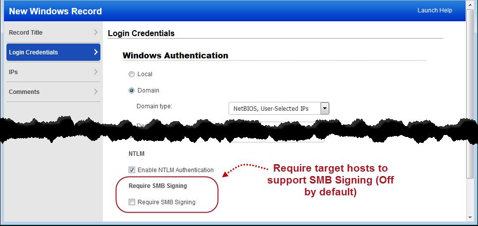 Qualys Cloud Platform Require SMB Signing for Windows Authentication You ll see the new Require SMB Signing option in your Windows authentication records.