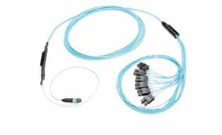 Plug & Play Universal Systems Hybrid Connector Trunks and Hybrid Extender Trunks Plug & Play Universal Systems Hybrid Connector Trunks are terminated with MTP Connectors on one end of the trunk and