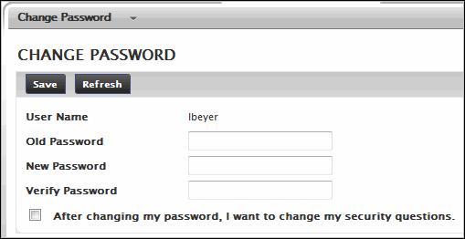 Click the Forgot Your password? link on the Log On page. 2. Type the answer(s) to your security question(s). 3. Click Submit. 4. Type a new password in the New Password text box.
