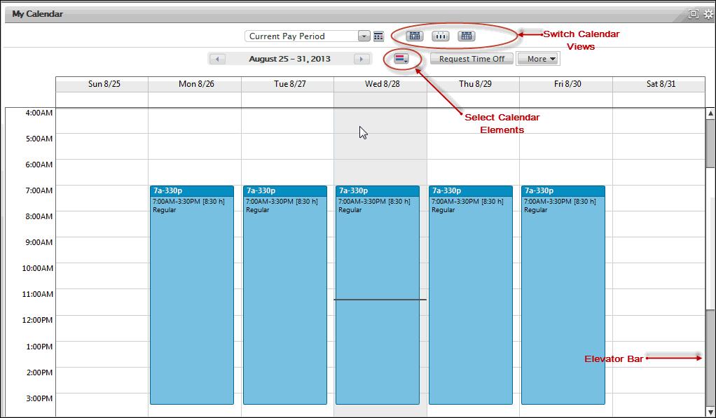 Reports. The employee(s) display in the selected widget. For example, if you select 2 employees, then click Timecard, the timecard widget opens and you can scroll through the selected employees. 7.