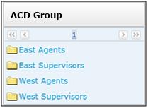 ACD Group Quick Filter This list populates depending on the recording integration and information configured on the telephony equipment.