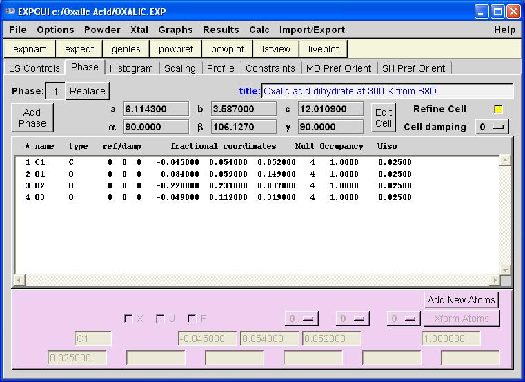 EXPGUI should now contain the information as shown in Fig. 26.
