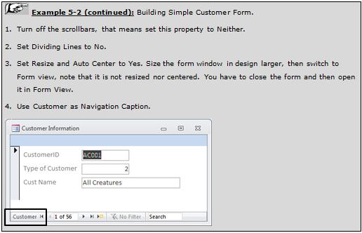 17.1 FORM FORMAT PROPERTIES 218 Control Box (Yes/No) Setting the control box to no removes the form window control box, but also removes the Min/Max and Close button.