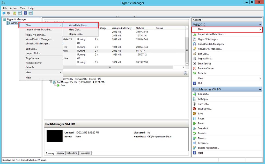 Hyper-V deployment example Once you have downloaded the FMG_VM64_HV-v5xx-build0xxx-FORTINET.out.hyperv.