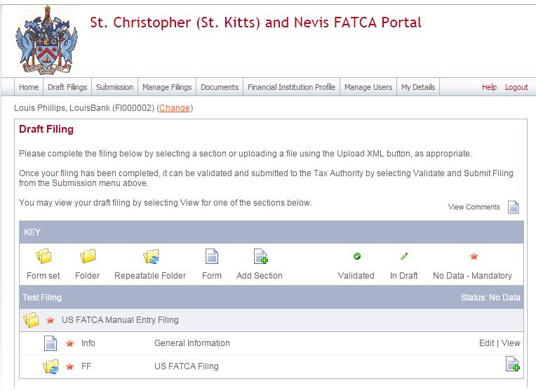 4.1 Accessing the Portal Comments Page In order for Portal users to view the comments page associated with a