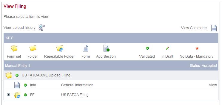 the view filing page. Note: Anyone with access to View a filing will be able to view the comments page.