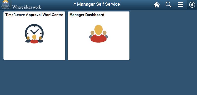 Tiles may include: Manager Dashboard if you have employees that directly report to you in PeopleSoft.