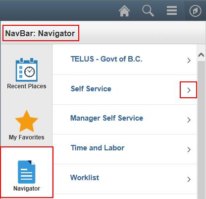 NavBar - Navigator Navigator NEW! The Navigator is the new Main Menu. From the NavBar, select the Navigator to view the new Main Menu.