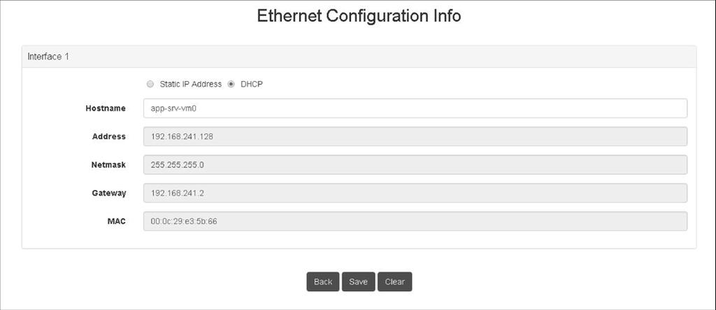 5.4 Ethernet configuration Important Use caution when making changes to IP network settings. If they are lost or improperly configured, it may be difficult to log into the application.