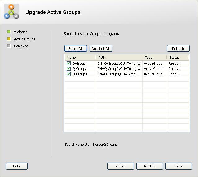 User Manual Figure - The Active Groups page 5.