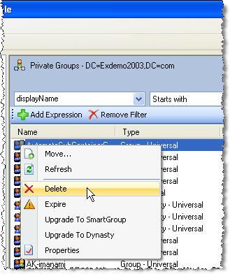 Part 3 - Automate Deleting Groups Groups in Automate can either be deleted interactively or automatically.