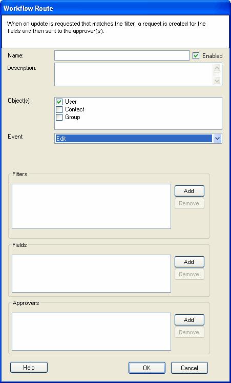 Part 2 - Self-Service Figure - The Workflow Route dialog box iii. Next, select the objects on which you want to apply the workflow.