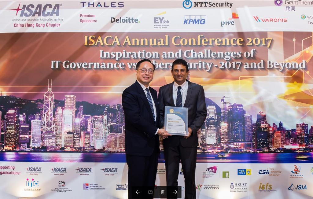 2017 IT Governance Achievement Awards (Public Sector) HKUST Business School was chosen for the Merit Award for