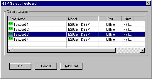Predefined Performance Measures Setting Up a Real-Time Performance Measurement Test How to Select a Testcard for the Measurement To select a testcard: 1 Select Select Testcard from the Edit menu.