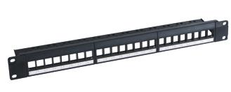 Cat6A Structured Cabling Solutions Patch Panels patch panels are ideal for reliable and fast installations and are available in 24 ports (1U) with RJ45 connectors interface.