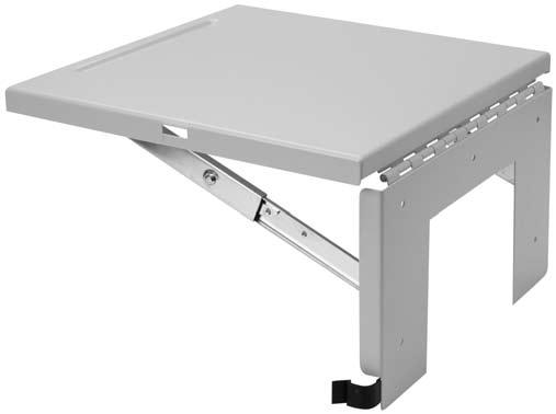 Large Gray Folding Shelf Safety Accessories A80 Application Supports instruments and test equipment that are used to install and maintain electrical components in an enclosure.