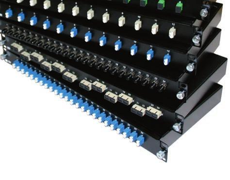 pigtail modules Coloured pigtail set Eco Panels VF-43 Panel Sliding design Multiple cable entry ports Port numbering on