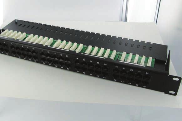 Available in various sizes from 2x18 modules up to 2x124 modules incorporating full cable