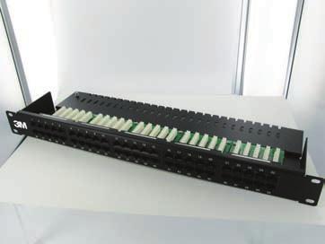 19 50 Port Category 3 Voice Patch Panel High Density 50 Pairs in 1U Uses RJ45 Patch Cords