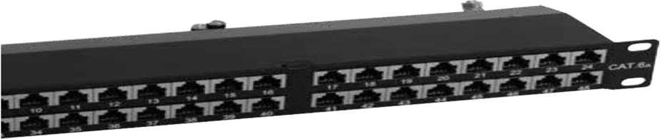 CATEGORY 6A CABLING SOLUTIONS Modular Patch Panel Category 6A Shielded High Density RJ45 Patch Panel OPTiLite Category 6A "High Density" patch panels exceed the transmission line performance