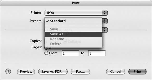 Advanced Printing 1 Open the Print dialog box. See "Printing with Macintosh" on page 12. 2 Select all of the necessary settings.