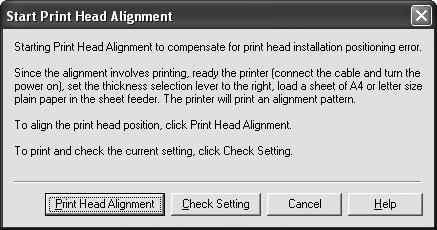 Aligning the Print Head Printing Maintenance If ruled lines are displaced or the print result is unsatisfactory, Print Head alignment is required.