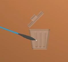 Trashcan Drag a model to the trashcan icon in the lower right of the Sandbox to remove it from the scene.