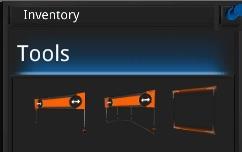 Inventory Tools Tab Click on the icon and the tool appears in the scene. Drag the white arrows on the sides of the ruler to change the length.