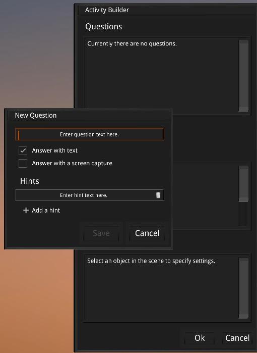3) Changing Global Settings You can set limits on features, controls, and objects. The global object controls set default behavior that you can override for individual objects in the scene.