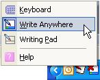 To change the Text Tool: 1. Right click mimio Text Tool in the notification area of the Taskbar. 2. Do one of the following: To select and enable the On Screen Keyboard, select Keyboard.