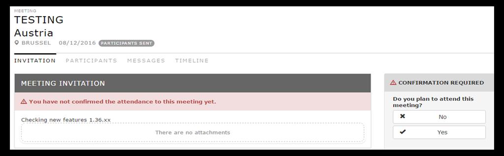 Here you need to click on yes to confirm the attendance and if it is a multiple day