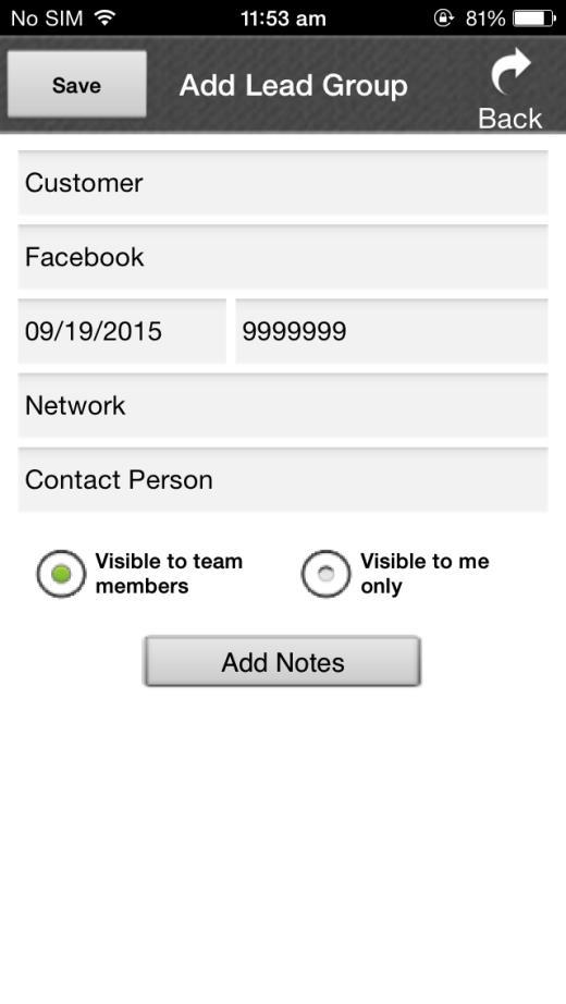 Date Phone no Purpose Contact person Here User can Add Note for