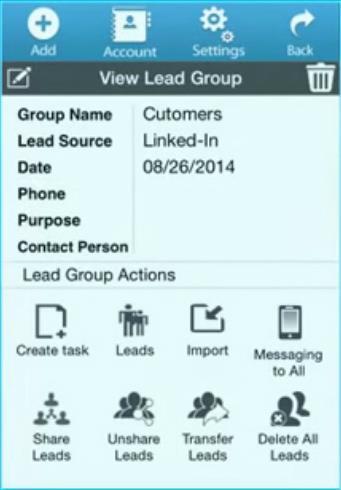 Page 12 of 72 Click on save Click on the Newly created Lead Group to use other option User can edit and delete Leads Group by clicking the icon Create
