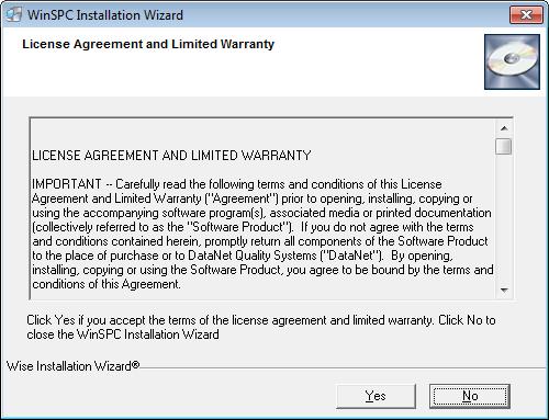 On the License Agreement and Limited Warranty prompt,