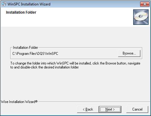 6. In the Installation Folder prompt, specify the installation folder identified in step 2