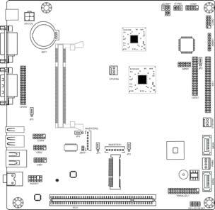 (9) Keyboard & Mouse Header (6-pin): KBMS1 KBMS1