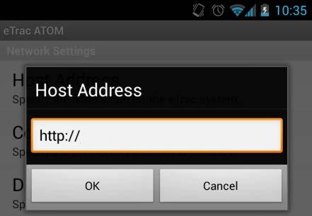 Tap on Host Address to modify the setting.