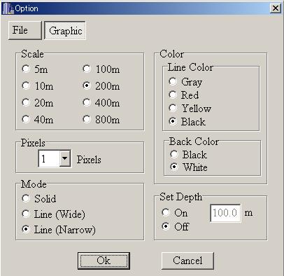 To open the Graphic dialog box, select Option - Option on the menu bar and click the Graphic tab if it is not already selected. The Graphic dialog box appears.