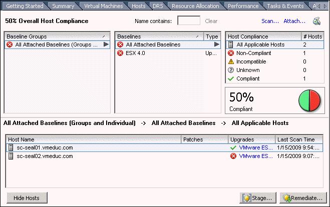 vcenter Plugin Update Manager Release and Patch Management Hosts Releases and patches VMs/Virtual Appliances Virtual