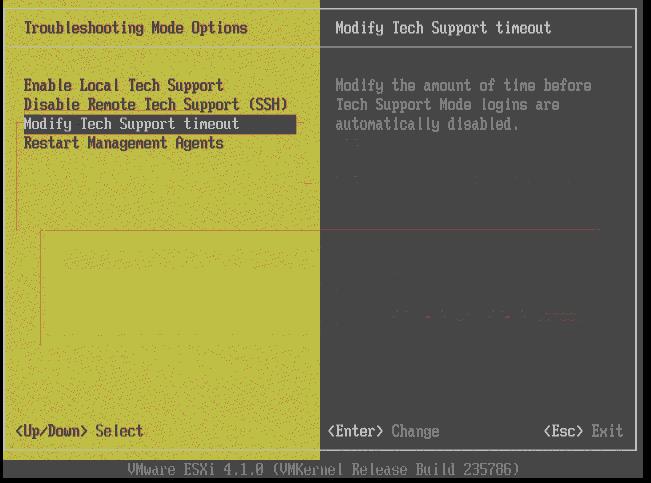 Tech Support Mode (vsphere 4.