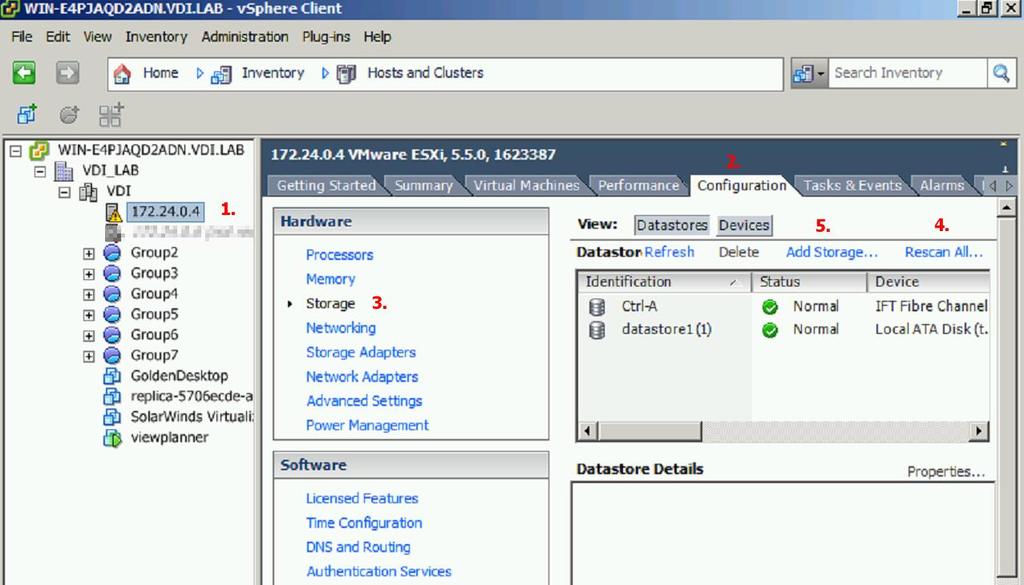 Configuration in VMware vcenter Step 1.