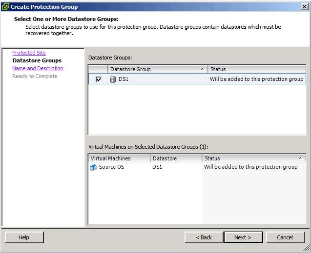 and select targeted partition(s) to