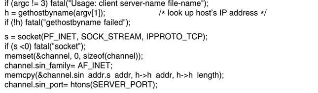 Socket Programming Example: Internet File Server (Client) 27