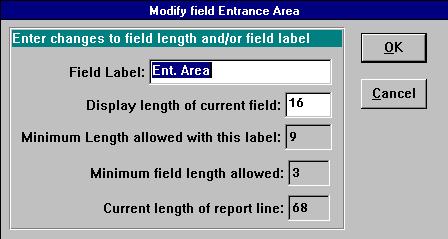 Generating Security Reports Figure 1.4: Modify Field Dialog Box Table 1.