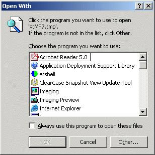 Generating Security Reports To open a report in another application 1. Click the Open With button on the View Report dialog box, shown in Figure 1.