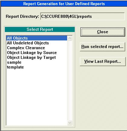 Generating Security Reports User Defined Reports You can customize a report by creating your own report definitions. Select User Defined from the Reports menu.